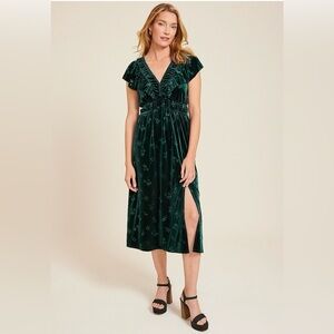 Velvet Jacquard Midi dress